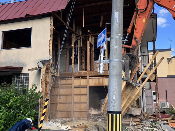 白石区戸建解体工事①