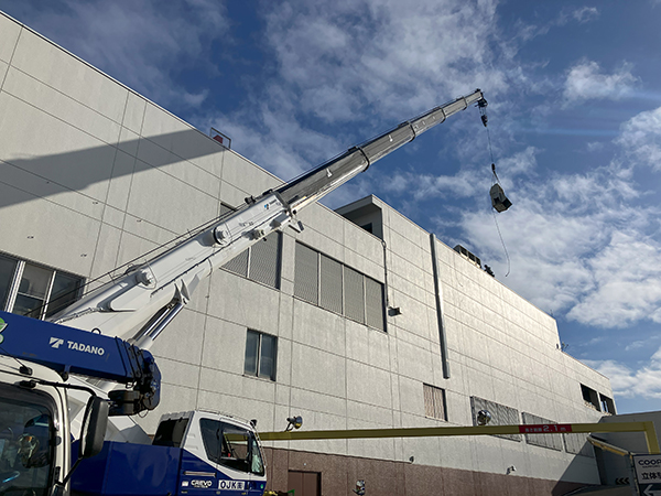令和6年 3月 北広島市 室外機撤去 クレーン作業②